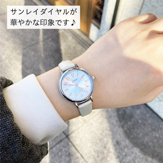 【10気圧防水のニッケルフリーメッキウォッチ】優しいマカロンカラーベルトが可愛らしくコーデを華やかにしてくれます！● CF3B0012 ●【ネコポス無料】
