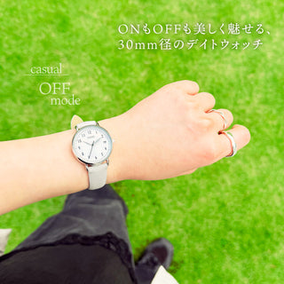 【日付表示付き ベーシックデイリーウォッチ】 ONもOFFも美しく映える。肌なじみの良い定番色＆最旬トレンドカラー展開♪ ●CF3B0029●【ネコポス無料】